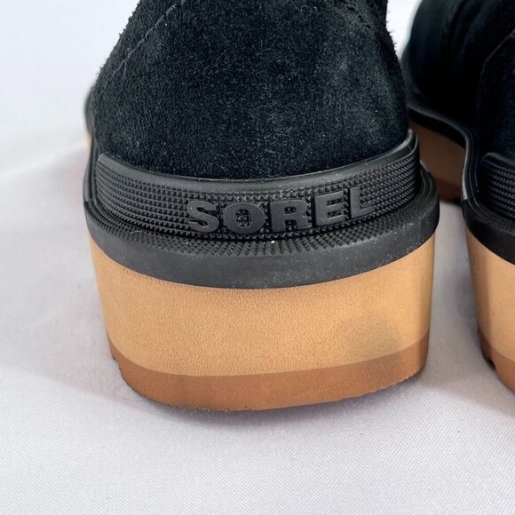 Sorel Women's Hi-Line Hiker Cozy Boot Size 6 in Black Faux Shearling Urban - Picture 3 of 13